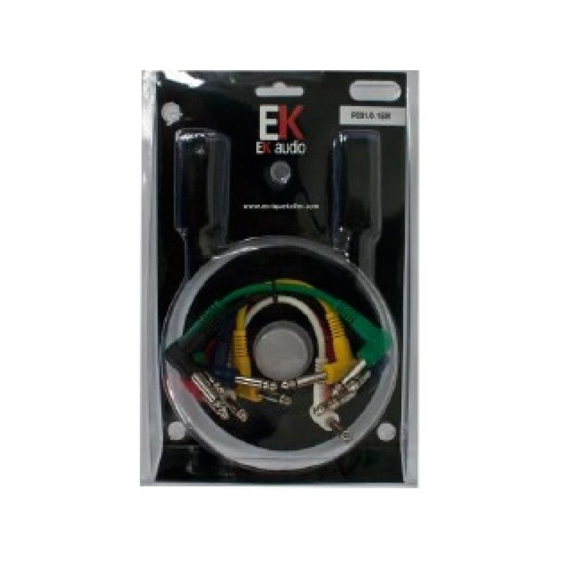 Ek P001 jack patch acodado - 0.15 metros