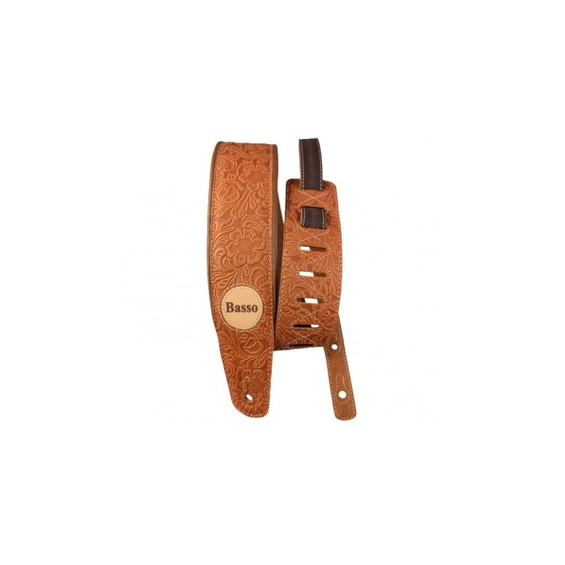 Basso VTSL83 cuero whiskey floreada