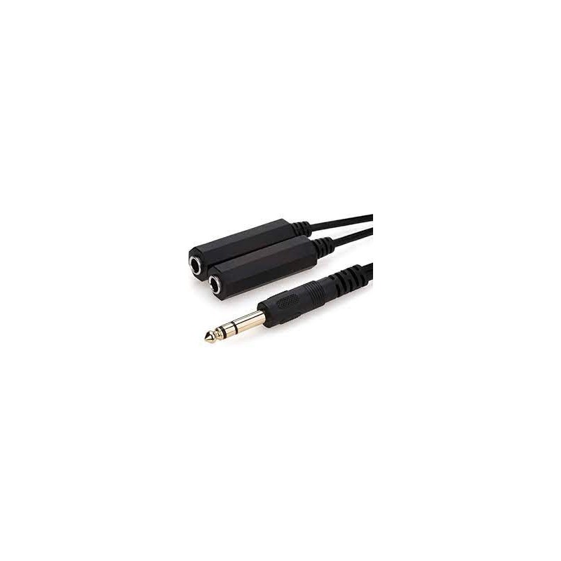 ADAPTADOR 1\4 6,35MM STEREO FEMALE-DUAL MONO FEMALE