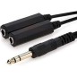ADAPTADOR 1\4 6,35MM STEREO FEMALE-DUAL MONO FEMALE