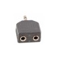 EK Audio A107 adaptador dual minijack stereo 3,5 mm hembra x2
