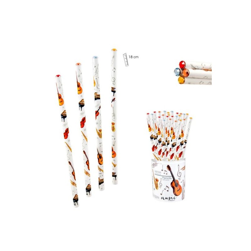 Lapiz con instrumentos musicales