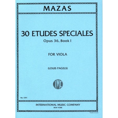 Mazas - 30 Estudio Especiales Opus 36, Viola Book I