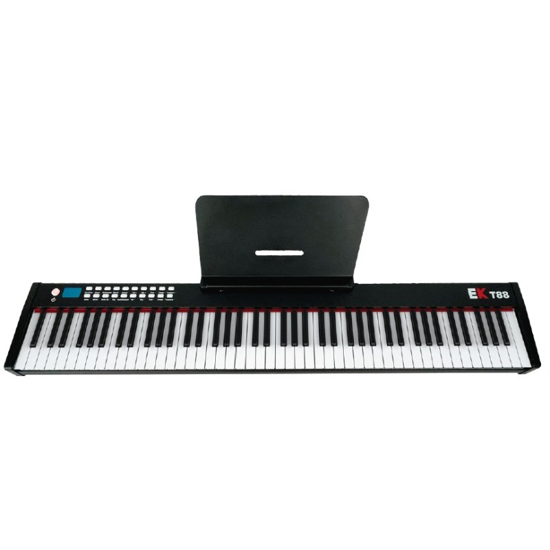 EK Piano EKT88BK escenario con bateria