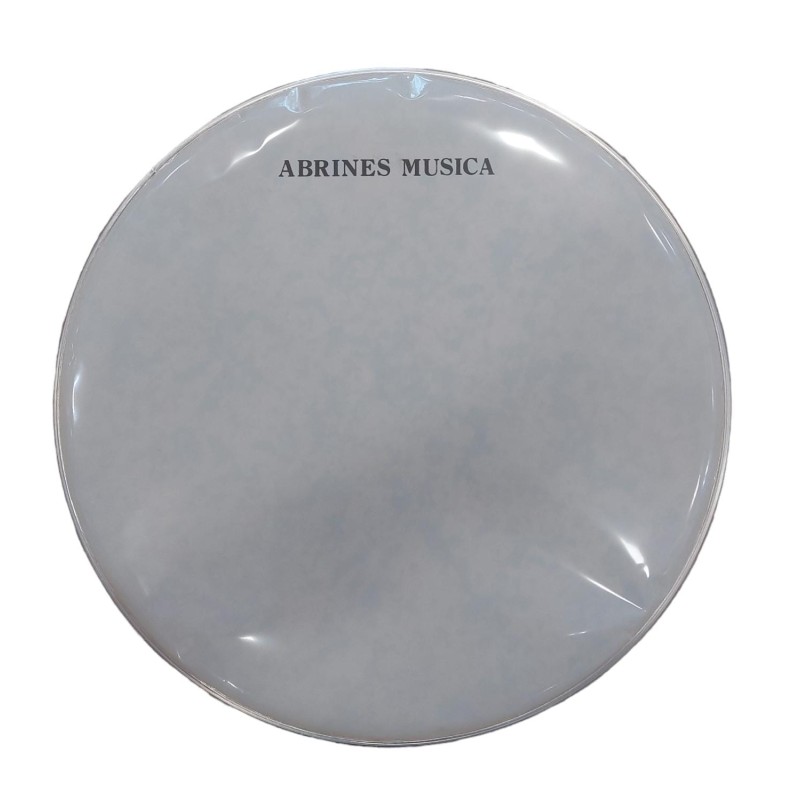 Abrines Música 15" Parche Blanco Batidor Letra Sin Logo