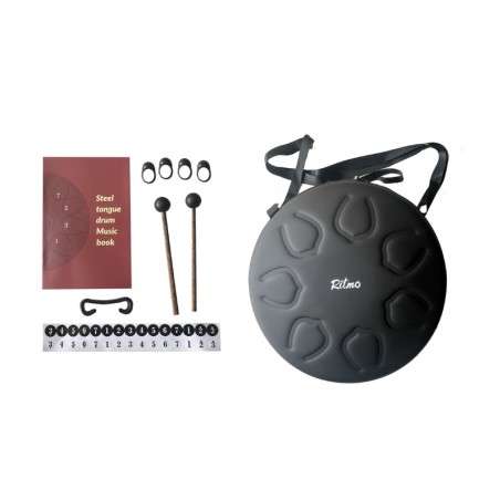 Ritmo TD12BZ tongue drum negro 12" 13 notas