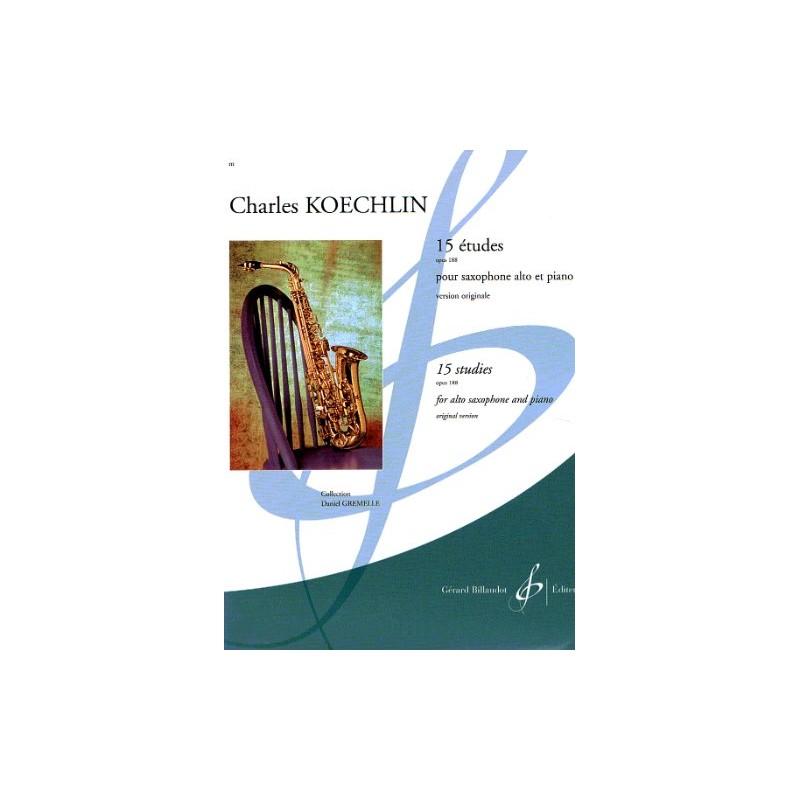 C. Koechlin Études Para Saxofon Alto Y Piano