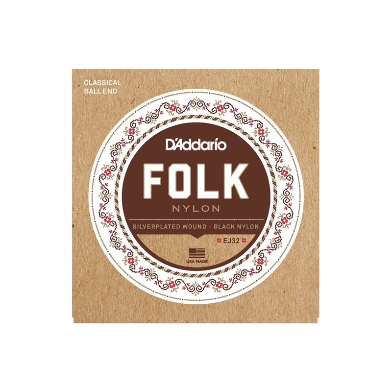 Daddario EJ32C Folk Nylon Silverplated Wound