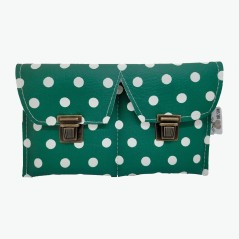 Castañuelas del Sur - Funda profesional acolchada verde lunares