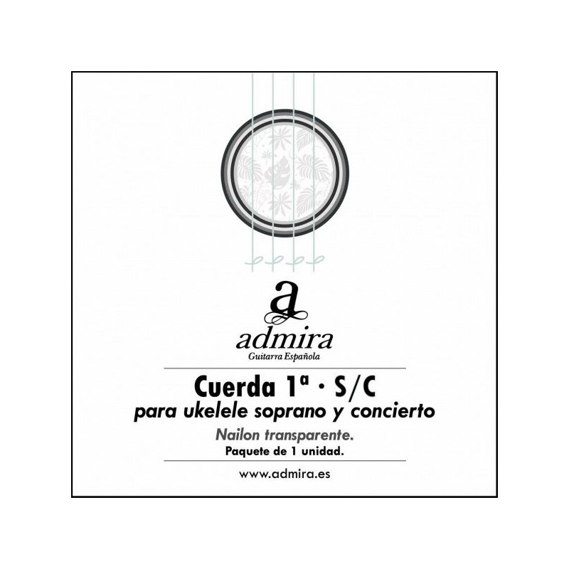 1ª Admira CA501UKSC cuerda ukelele nylon soprano/concierto