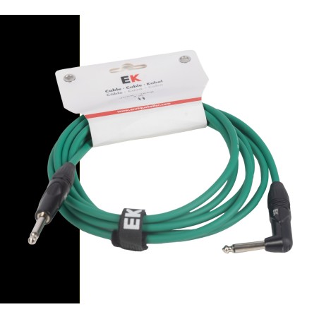EK Audio PJJ0066GR jack - acodado 6 m verde