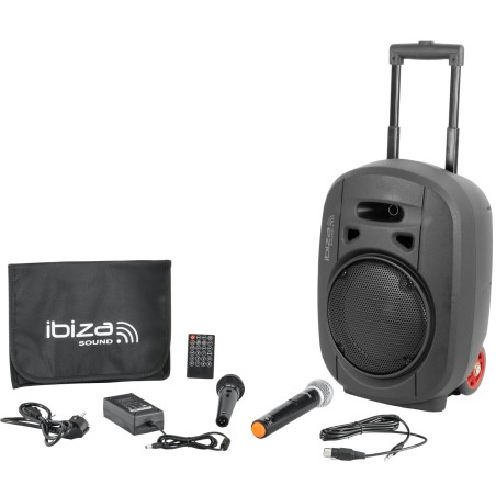 Ibiza Sound PORT8UHF-MKII-TWS Altavoz 8" Bluetooth con batería