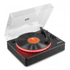 Fenton RP162LED Tocadiscos Con Bt In/Out Negro