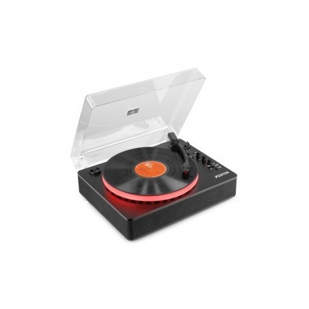 Fenton RP162LED Tocadiscos Con Bt In/Out Negro