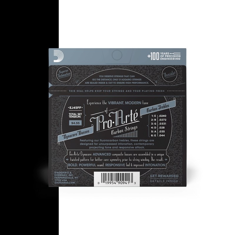DAddario EJ45FF Clásica Carbono Tensión normal