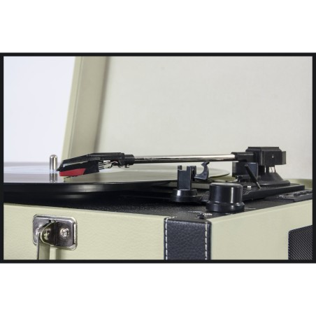 Madison Maletin Giradiscos Con Bluetooth, USB, SD Y Funcion Grabacion - Crema