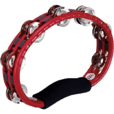 Meinl TMTR1 Pandereta De Mano Rojo Sonajas Acero