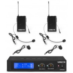 Vonyx WM55B Microfono VHF 2CH 2BP + Headset