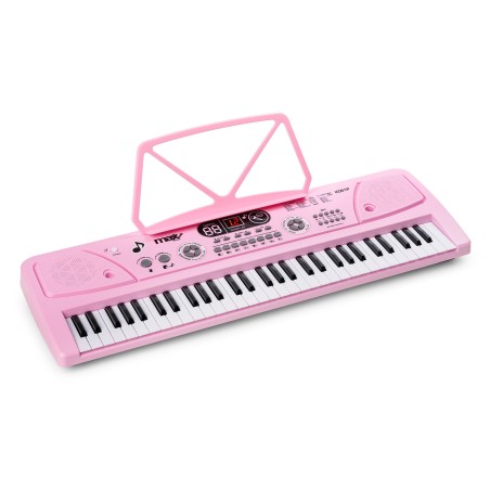 Max KD61P Teclado Electronico Rosa Con Bateria