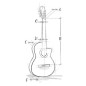 Alhambra Guitarra Crossover CS-LR CW E1 + Funda acolchada