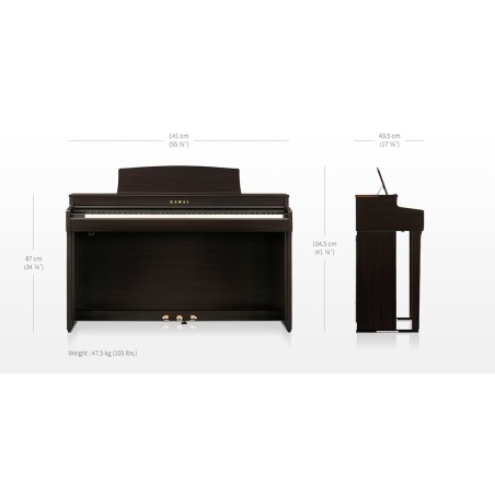 Kawai CN-301 Blanco premium