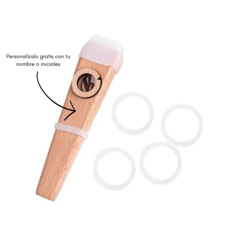 Kazoo madera + personalizado gratis