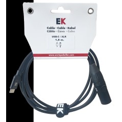 EK Audio HDMI22218 usb c - xlr macho 1.8 metros