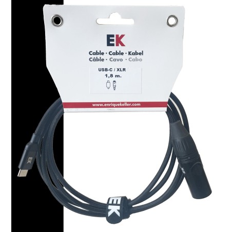 EK Audio HDMI22218 usb c - xlr macho 1.8 metros