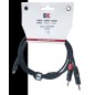 EK Audio HDMI22018 usb c - minijack macho x2 mono 1.8 metros