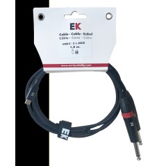EK Audio HDMI21918 usb c - jack x2 mono 1.8 metros