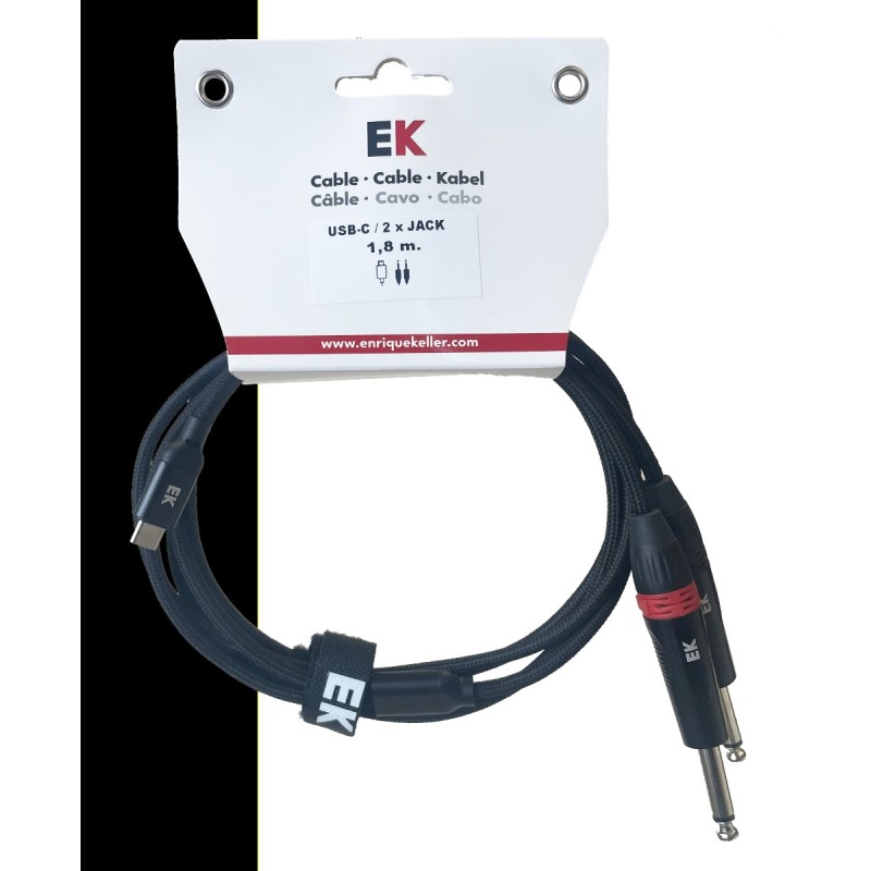 EK Audio HDMI21918 usb c - jack x2 mono 1.8 metros