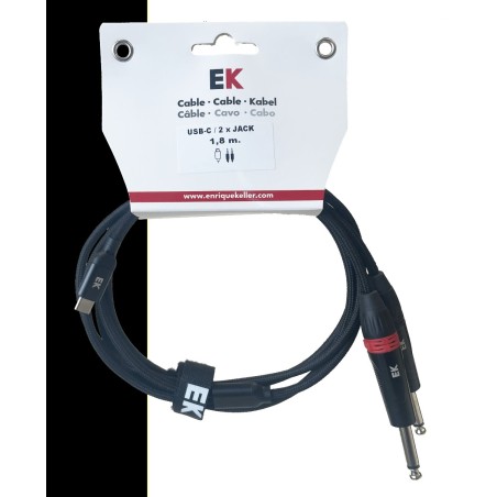 EK Audio HDMI21918 usb c - jack x2 mono 1.8 metros