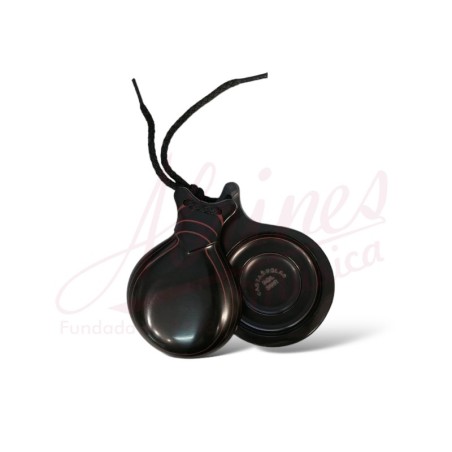 Castañuelas del Sur - Fibra Negra veteada roja nº3 (grande) - Gama profesional - Caja doble