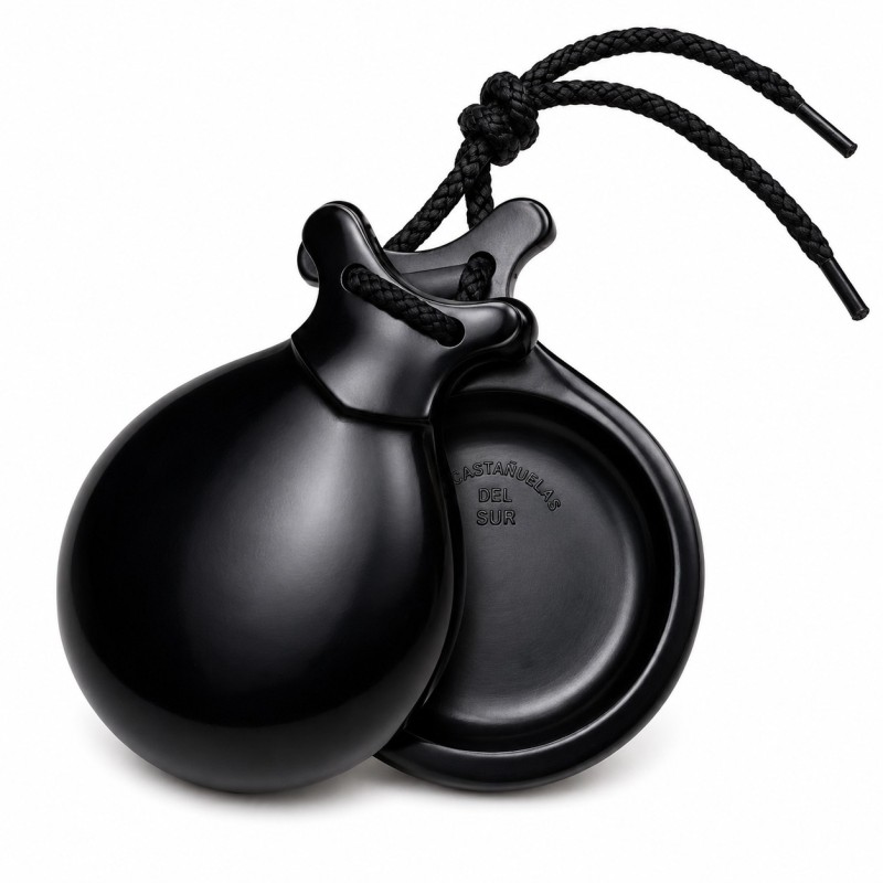 Castañuelas del Sur - Fibra vidrio negro nº3 (grande) - Gama profesional