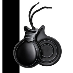 Castañuelas del Sur - Fibra Negra veteada blanca nº5 (mediana) - Gama profesional - Caja doble