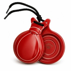 Castañuelas del Sur - Fibra vidrio rojo veteado blanco nº7 (pequeña) - Gama profesional - Caja doble