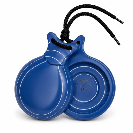 Castañuelas del Sur - Fibra vidrio azul veteado blanco nº7 (pequeña) - Gama profesional - Caja doble