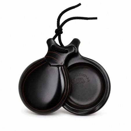 Castañuelas del Sur - Fibra negra veteada roja nº5 (mediana) - Gama especial