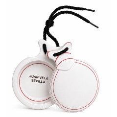 Castañuelas del Sur - Fibra vidrio blanco veteado rojo nº7 (pequeña) - Gama capricho