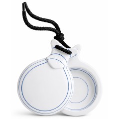 Castañuelas del Sur - Fibra vidrio blanco veteado azul nº3 (grande) - Gama capricho - Caja doble