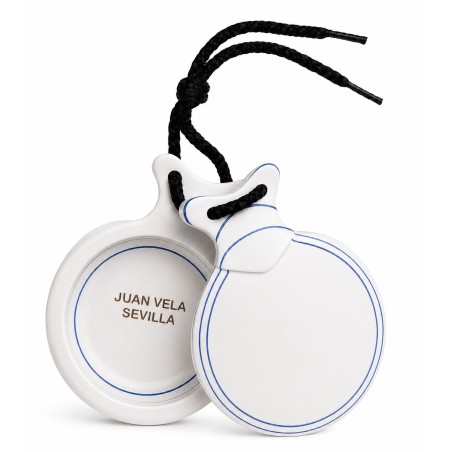 Castañuelas del Sur - Fibra vidrio blanco veteado azul nº7 (pequeña) - Gama capricho