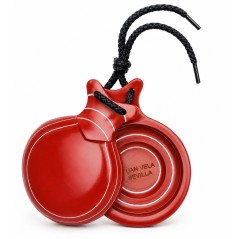 Castañuelas del Sur - Fibra vidrio rojo veteado blanco nº5 (mediana) - Gama capricho - Caja doble