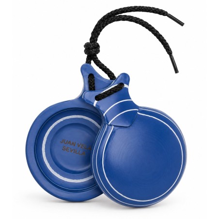 Castañuelas del Sur - Fibra vidrio azul veteado blanco nº7 (pequeña) - Gama capricho - Caja doble