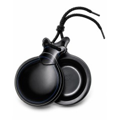 Castañuelas del Sur - Tela negra veteada azul y blanca nº5 (mediana) - Gama capricho