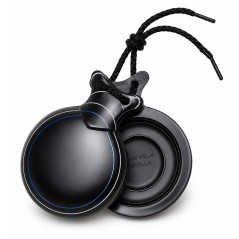 Castañuelas del Sur - Tela negra veteada azul y blanca nº5 (mediana) - Gama capricho - Caja doble