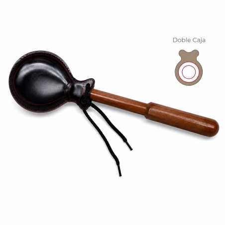 Castañuelas del Sur - Palillera fibra negra veteada roja nº7 (pequeña) - Gama Palillera - Caja doble