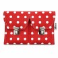 Castañuelas del Sur - Funda acolchada roja lunares