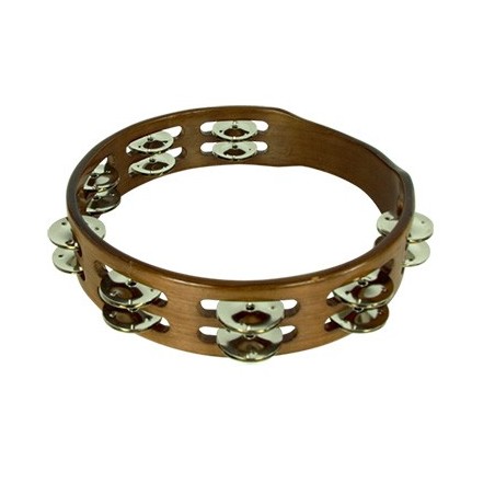Santa Fe 5055 Pandereta doble 25 cm nogal