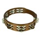 Santa Fe 5055 Pandereta doble 25 cm nogal