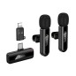 Hoco L20A Micrófono Lavalier dual inalámbrico con DSP y USB-C/Lightning
